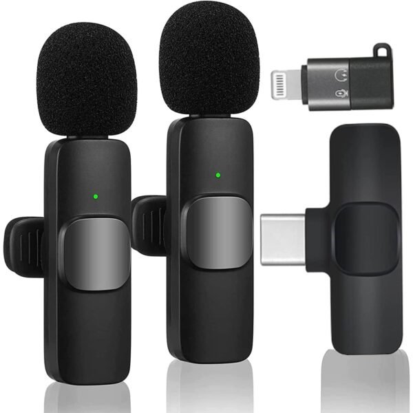 K9 dual wireless microphone for iphone and type c
