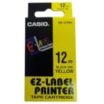 Casio 12mm label printer tape(black, red, yellow, blue)