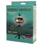 p40D-3 Mobile Phone Bluetooth 4.2 Selfie Stick, Dimmable Led Circle lights.