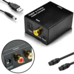 digital to analogue  audio converter( with optical cable)