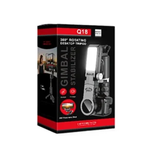 Gimbal stabilizer 360 degrees rotating desktop tripod Q18