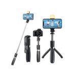Selfie Stick Wireless ,Bluetooth, Remote Control and Foldable Mini Tripod (JC-11)
