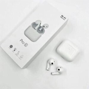 Wireless Earpods, White, Super Bass, Wireless Call TWS PRO6