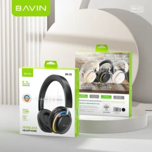 BAVIN  WIRELESS HEADPHONES -10HRS PLAY TIME BH-53