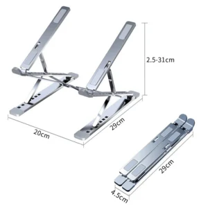 Portable Laptop Stand Aluminum Alloy Foldable, double layered.