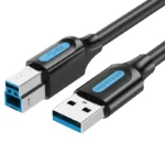Vention USB 3.0 A Male to B Male Cable 1.5M Black PVC Type