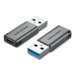 Vention USB 3.0 Male to USB-C Female Adapter Gray Aluminum Alloy Typе