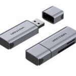 Vention 2-in-1 USB 3.0 AСard Reader (SD+TF) Gray Dual Drive Letter  Aluminum Alloy Type