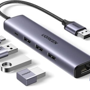 UGREEN USB-C to 3×USB3.0 Hub+RJ45 (1000M) Ethernet Adapter