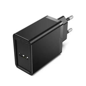Vention 1-port USB Wall Charger( 12W) UK-Plug Black