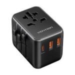 Vention 3-Port USB (C+ A + A) Universal Travel Adapter (20W/18W/18W) Black