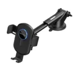 Vention One Touch Clamping Car Phone Mount With Suction Cup Black Square Typе