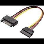 Vention SATA 15P Power Extension Cable 0.3M Black