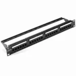 Vention Cat.6 UTP 24 Ports Keystone Patch Panel Black