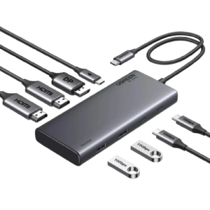 UGREEN 8 in 1 Multifunction Adapter USB-C to USB3.2 (2 Port) + USB-C3.2 (2 port) +4K HDMI (2 Port)+ VGA + PD port Converter