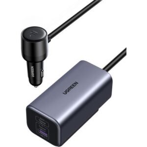 UG-35571, UGREEN 150W 4-Port GaN Fast Car Charger, 3-Type-C USB, EC706