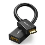 UGREEN 20137 Mini HDMI Male to HDMI Female Adapter Cable 22cm Black