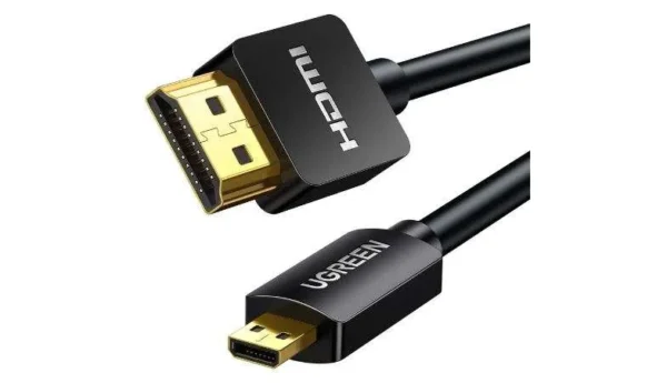 UGREEN HD127 Micro HDMI to HDMI 4K Cable Male to Male Black 1m (UG- 30148)
