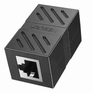 UGREEN RJ45 Network Keystone Jack Inline Coupler Female to Female 1pcs (Black)
