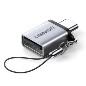 UGREEN Type C to USB 3.0 A Adapter Cable with Lanyard (Space Gray)