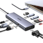 Ugreen 9-in-1 USB-C Multifunction Adapter USB-C to USB3.0 (2 Port)+ USB-C (2 port) + 4K HDMI + RJ45 Ethernet + SD & TF + PD port Converter