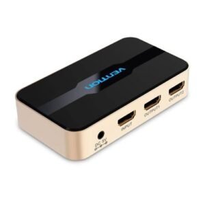 Vention 1 In 2 out HDMI splitter 4K @30Hz Gold Aluminum Alloy type