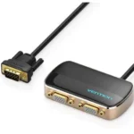 Vention 1 In 2 Out VGA Splitter Black Aluminum Alloy Type