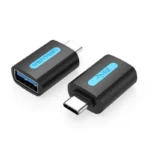 Vention USB-C Male to USB 3.0 Female OTG Adapter Black PVC Tyе