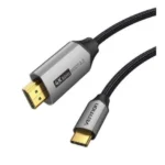 Vention Cotton Braided USB-C to HDMI-A 4K HD cable 1.8M Gray Aluminum Alloy type