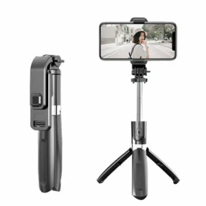 L02 Selfie Stick Bluetooth Tripod with Wireless Remote Shutter