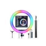 MJ38 RGB Circle Photography Lighting Led RGB Ring Light with Phone Tripod Stand for Selfie Live