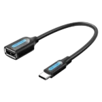 Vention USB 2.0 C Male to A Female OTG cable 0.15M Black PVC Type