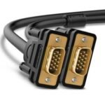 Vention VGA(3+6) Male to Male cable with ferrite cores 10M Black