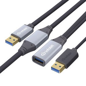 Infobit USB 3.0 Active Copper Cable, AM to AF, 5m