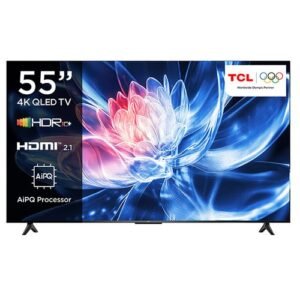TCL 55T6C 55 Inch QLED TV 4K HDR SmartTV with Dolby Vision and Atmos, HDR10+, Press and Ask Alexa (2025)