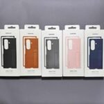 Samsung Galaxy Z Fold 7 Case Genuine official Leather With stand Case Hinge Protection Screen Protector Skin Felling- Durable Shockproof Protective Phone Cover/case - Black