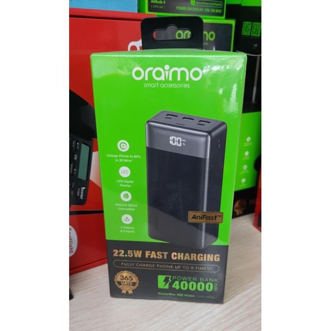 Oraimo Original PowerBox 400 Vision 40000mAh 22.5W Power Bank (OPB-7400Q)