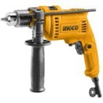 Ingco 680W Impact Drill, 680W 0-3000rpm 13mm Power Hammer Drills, Variable Speed Corded Drill Machine, Froward/Reverse Switch Electric Drill with Depth Gauge Home Improvement Construction Concrete