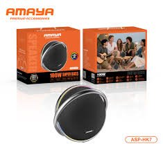 Amaya wireless super Bass speaker SP-HK7 Premium Circular Design 100W, White/black - Image 2