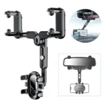 360 Degree Rotation Car Rearview Mirror Mobile Phone Holder