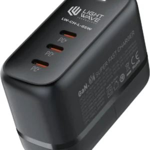 Lightwave 65W Travel Adapter 3 USB -C-LW-CH-L-65W