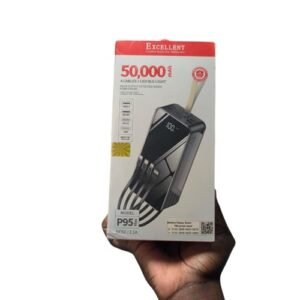 EXCELLENT 50000 Mah Super Fast powerbank With 4 Cables LED Big Light for Iphone,Type C and Normal Charge phone 10X