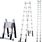 3.3Mtr by 3.3Mtr Double Telescopic Aluminium Ladder