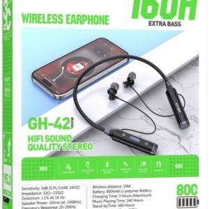 The Gerlax GH-42 wireless Bluetooth neckband ,160HRS Playtime