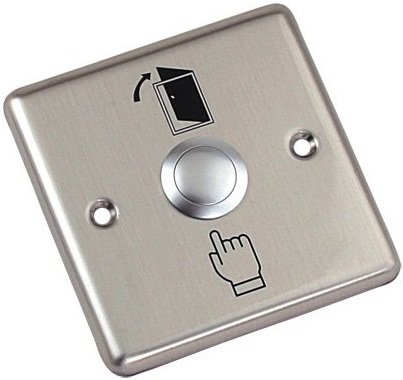 metallic exit button