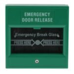 Emergency Break Glass Green Fire Alarm Exit Button