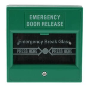 Emergency Break Glass Green Fire Alarm Exit Button