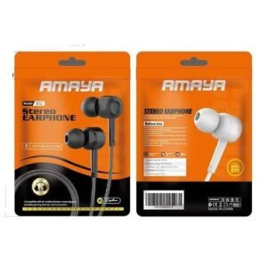 Amaya Deep pure bass with mic stereo earphones-s12-black
