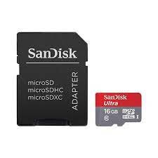 SanDisk MicroSDHC 16GB + SD Adapter for camera
