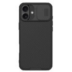 Nillkin CamShield Pro Case for iPhone 16 - Black, Hybrid, Sliding Camera Protection